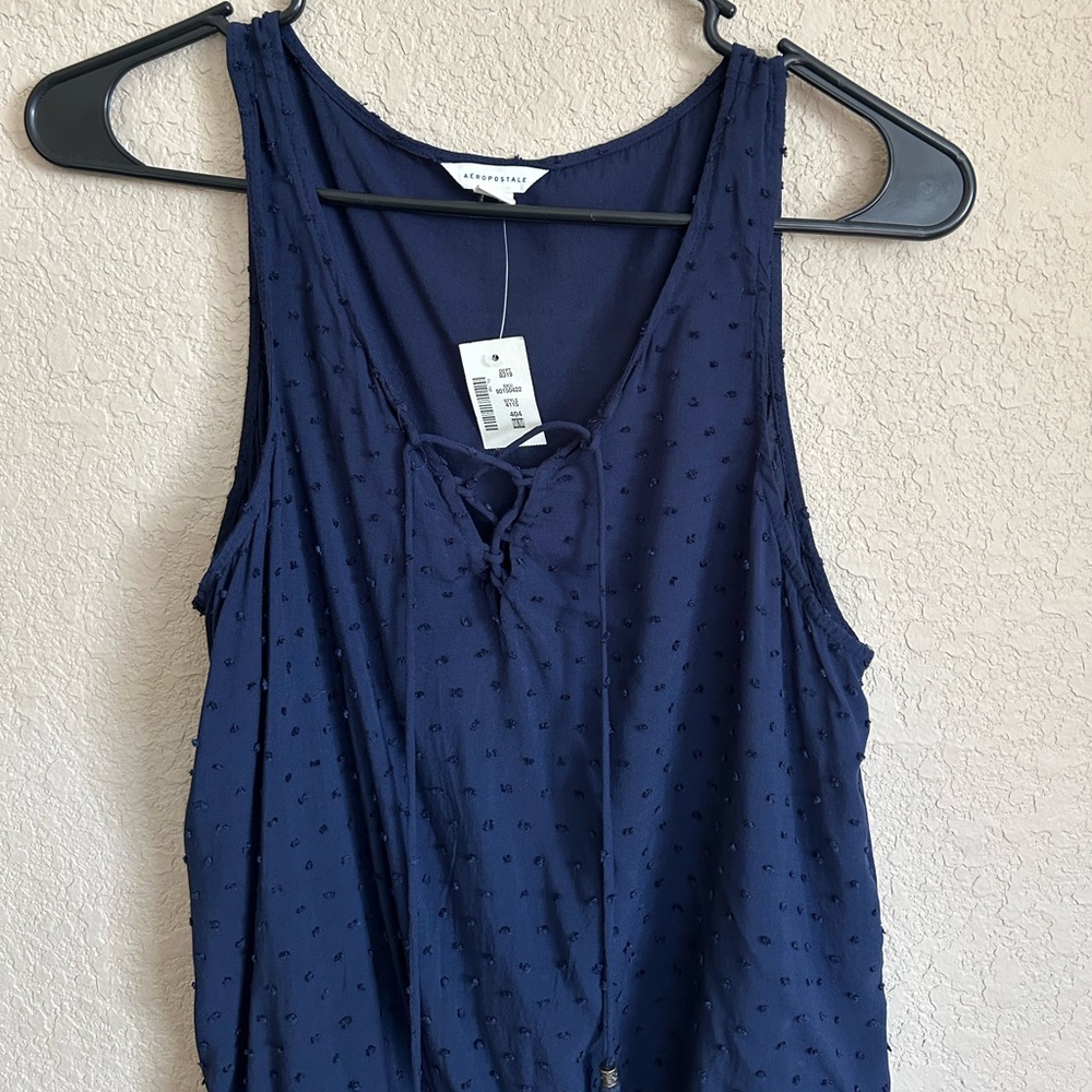 NWT Aeropostale Size M Blue Textured Tank Top